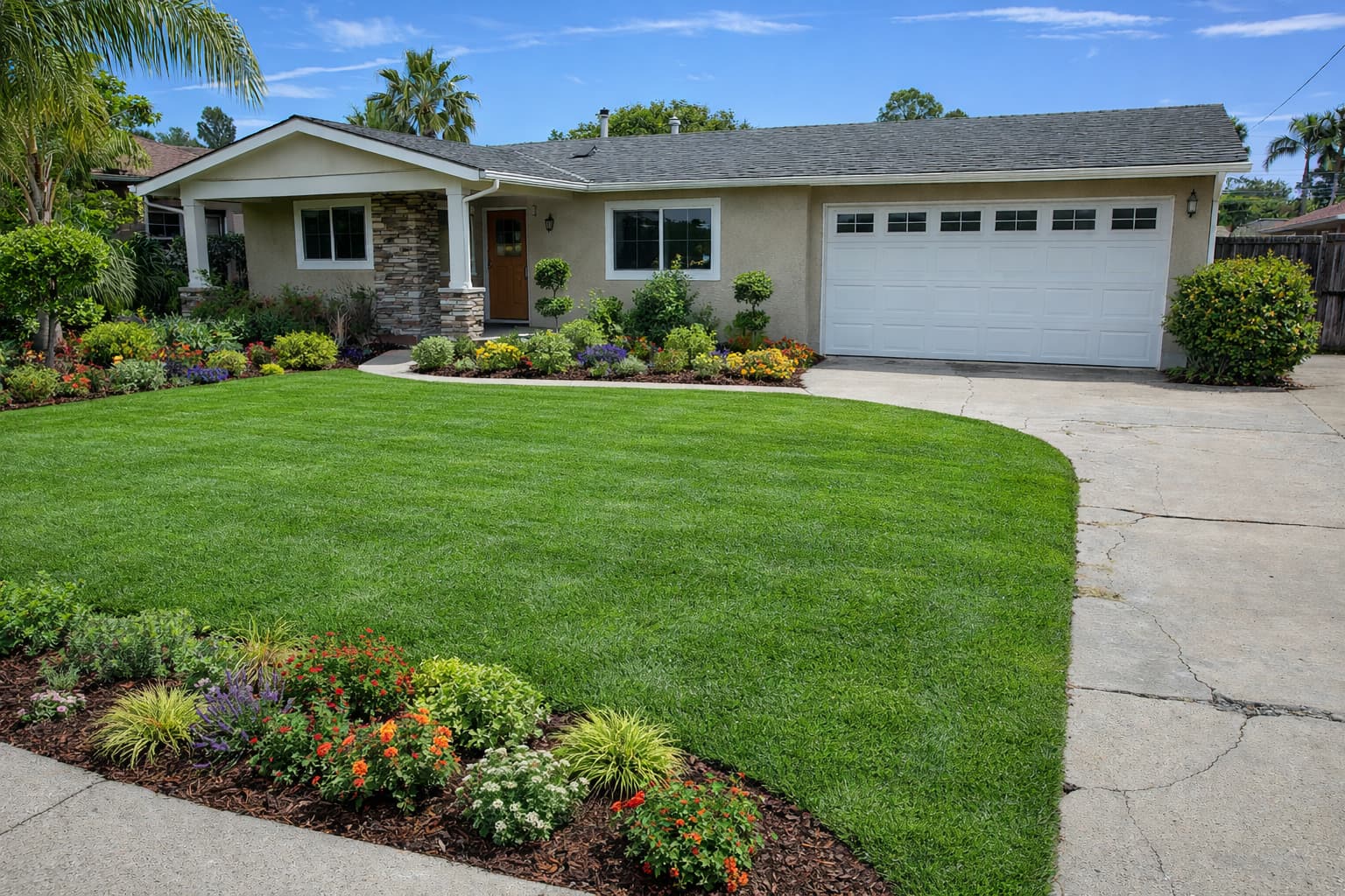 Lawn maintenance and landscaping service example